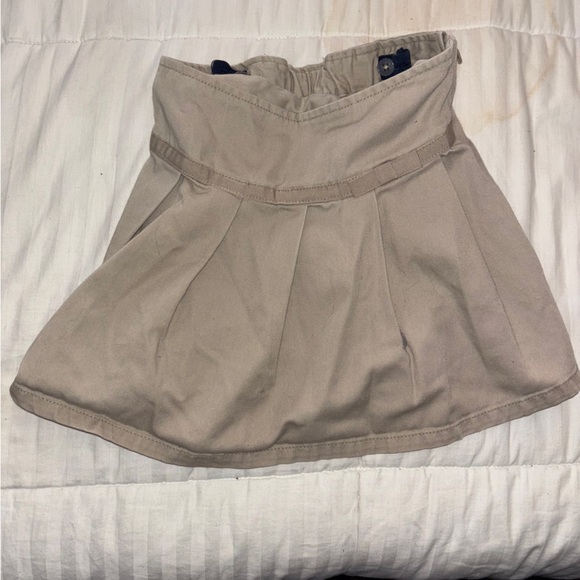 Girls school khaki skirt size 5 by brand Place  mint vintage pleated stretchy!! - Picture 7 of 9